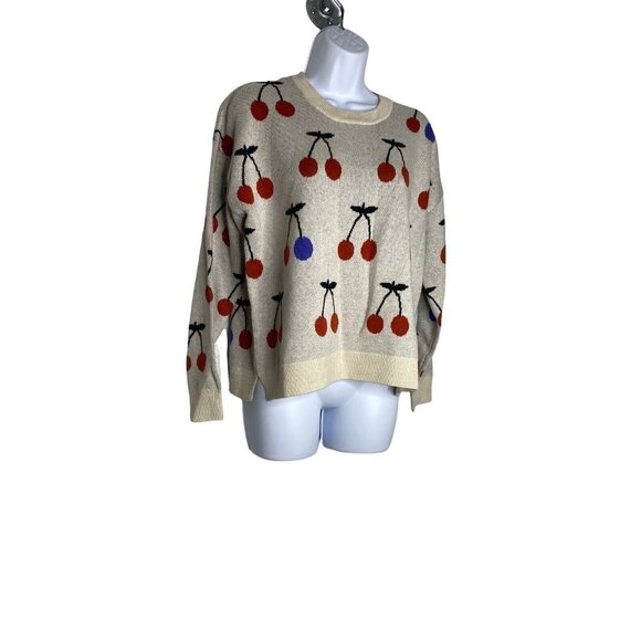 Madewell Woman’s  Cherry Print Pullover Sweater SZ S - Picture 3 of 7